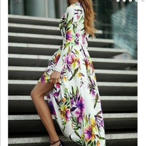 Floral long sleeve maxi dress